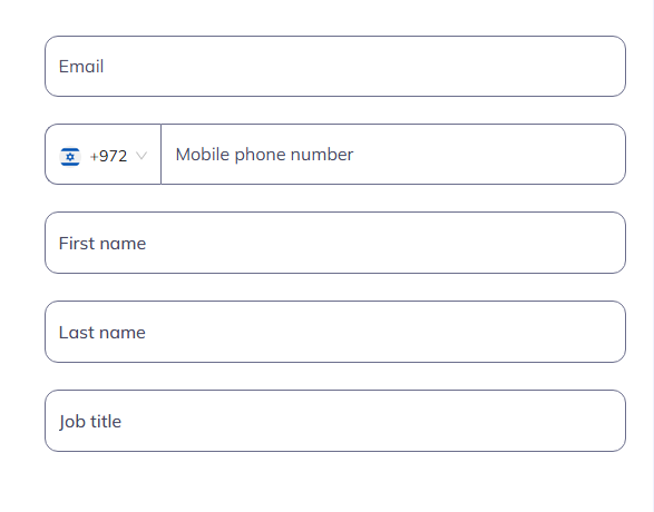 Employee details fields