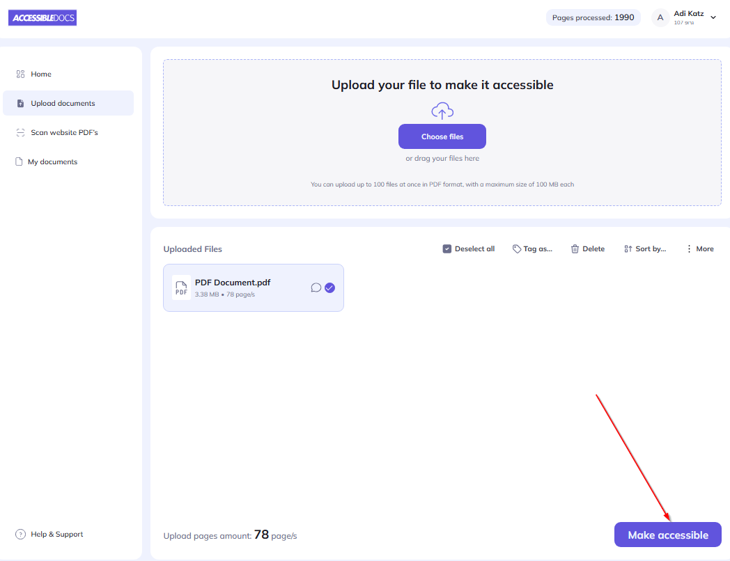 make accessible button