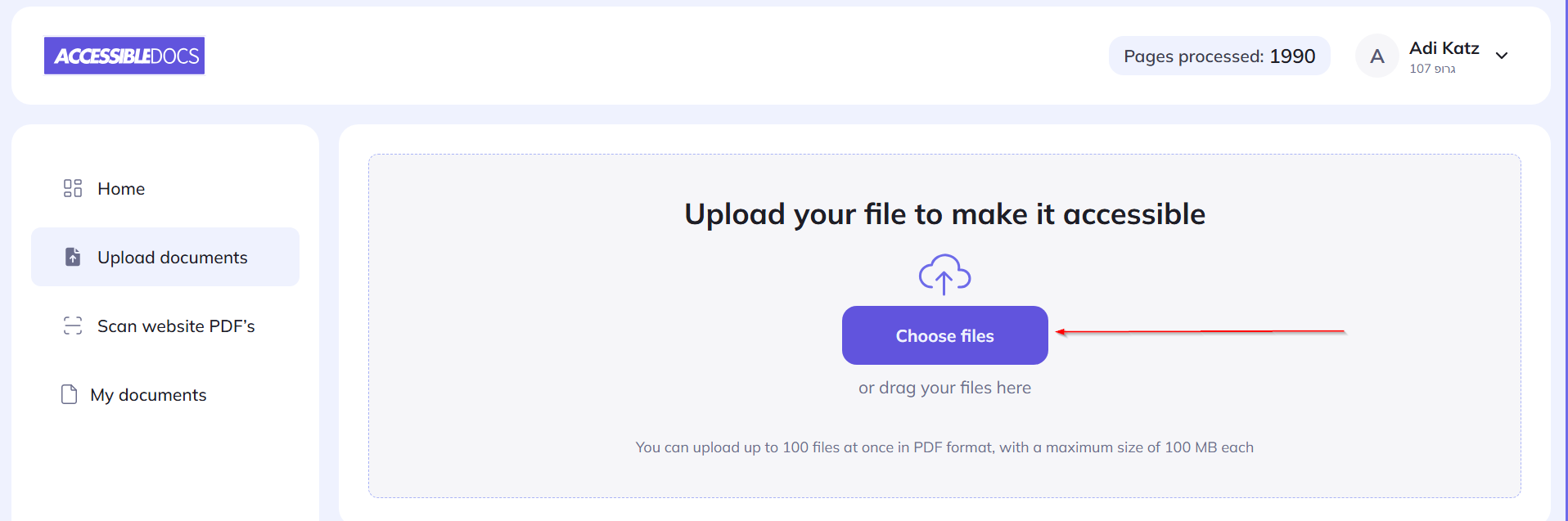 choose files button