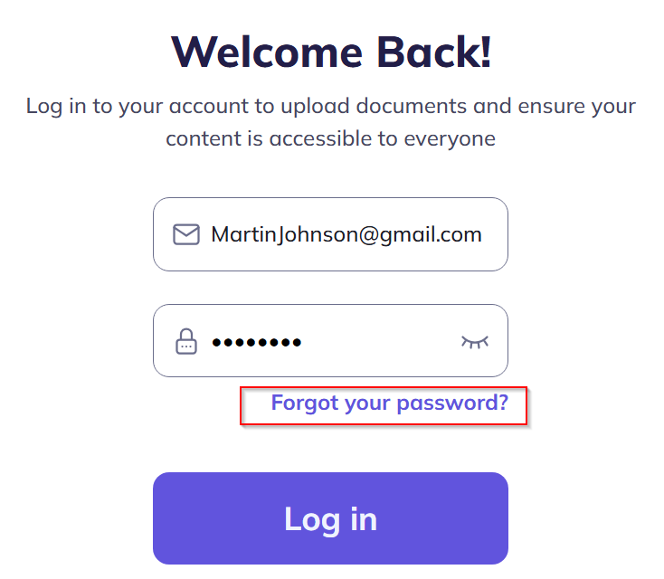 Forgot your password